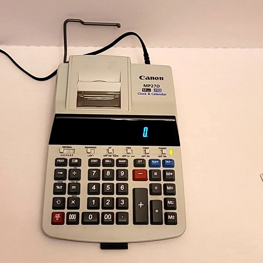 Canon MP27D Adding machine, Clock and Calendar. Like new.